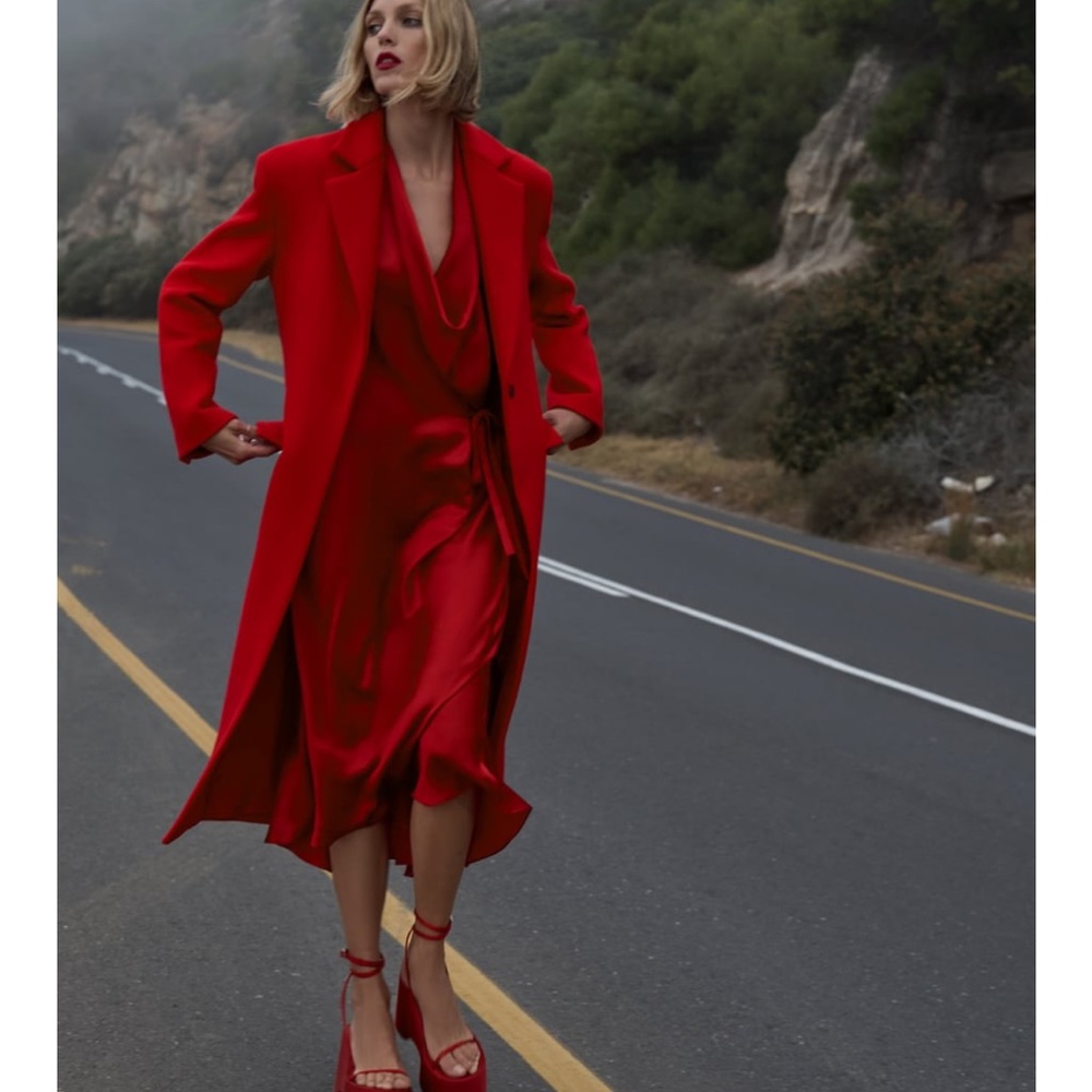 ZARA SILK DRAPED DRESS LIMITED EDITION